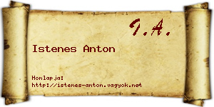 Istenes Anton névjegykártya